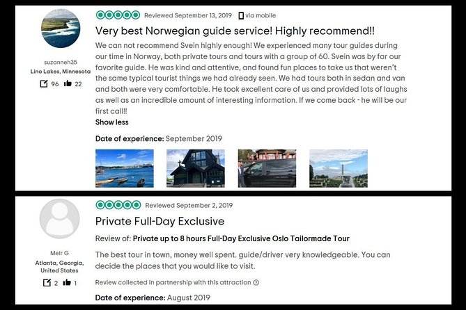 8 hours Full-Day Exclusive Oslo Tailormade Guided Limo Tour - Ekebergparken for sculpture and city views