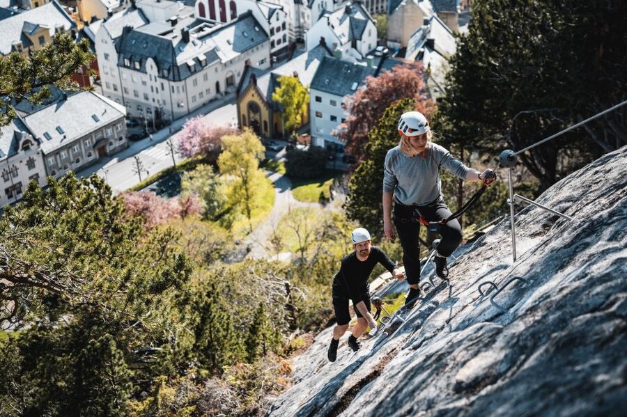 Ålesund: Via Ferrata tour - The first half brings the real workout