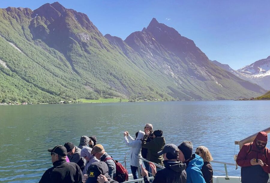 All About the Fjords, in one tour by boat & bus from Ålesund - Crossing Storfjord by ferry