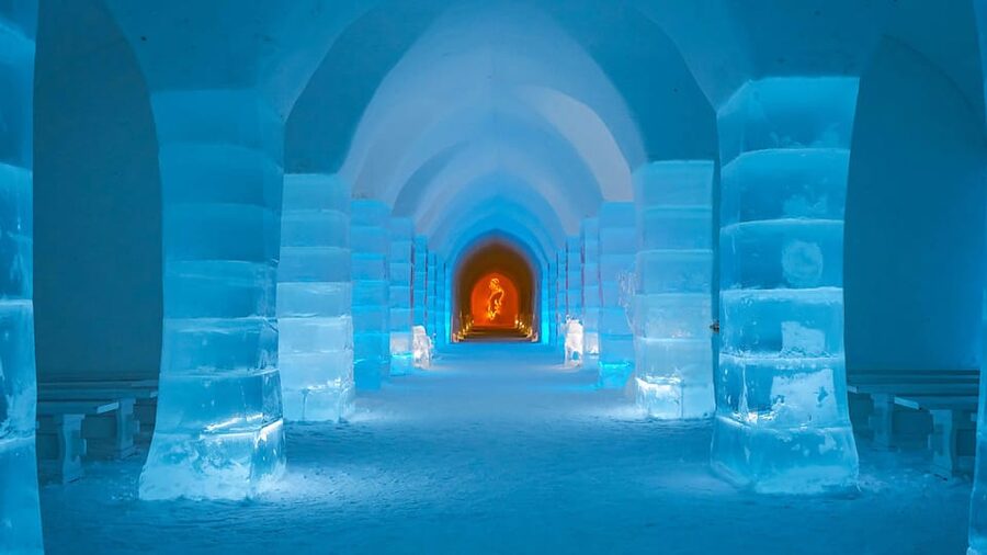 Alta: Igloo Ice Hotel and Hiking to the Frozen Waterfall. - From carved rooms to the frozen waterfall