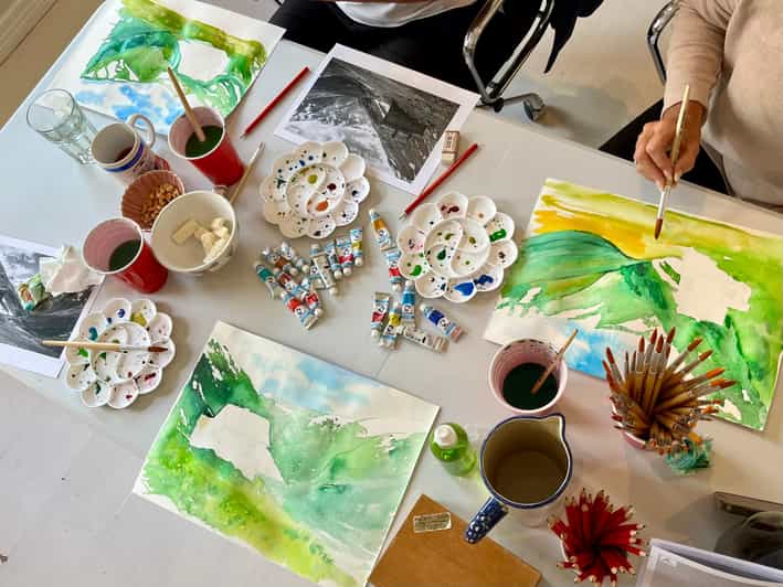 Bergen: paint Norwegian landscape with watercolor - Painting Norway at JM Atelier
