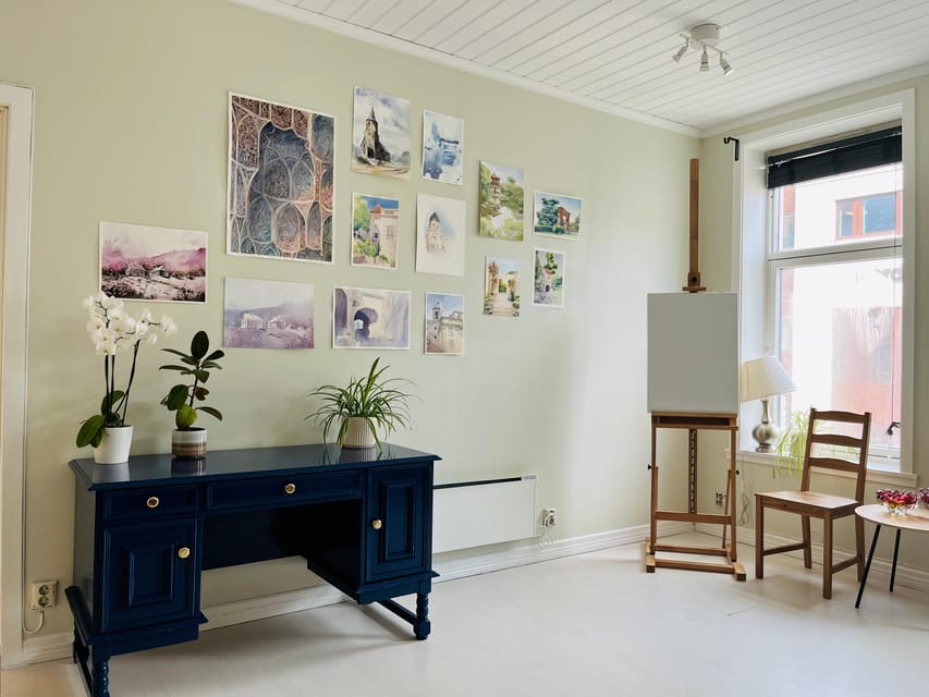 Bergen: paint Norwegian landscape with watercolor - The value of an $89 Bergen souvenir