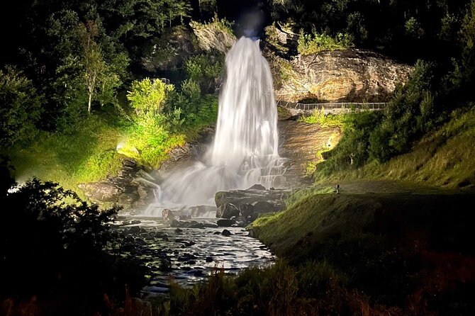 Bergen : Private Waterfalls and Wonders Tour in Norway - Skjervsfossen offers two falls and an unusual rest stop
