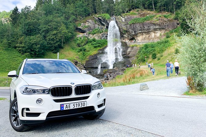 Bergen to Hardangerfjord VIP car + private yacht Fjord cruise - Under Fyksesund Bridge and into the narrow sound