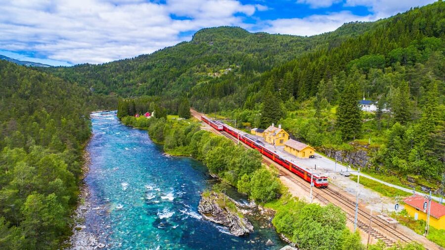Bergen: Viking Village, Nærøyfjorden Cruise and Flåm Railway - Tvindefossen, a 116-meter waterfall stop
