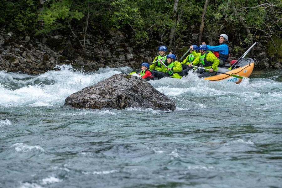 Family Rafting - Voss - Meeting Outdoor Norway beside the Voss waterfront