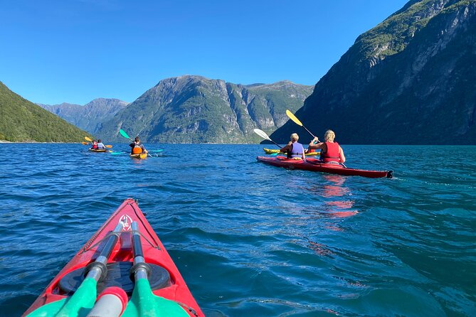 Fjord paddle in Hellesylt - Half Day Kayaking Tour - Hellesylt compared with a busier fjord stop