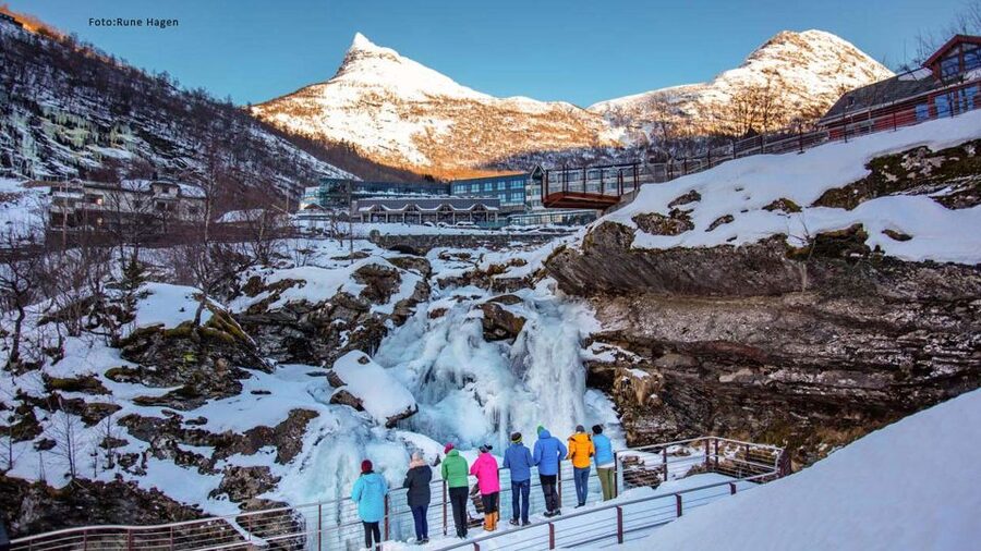 From Ålesund: Winter Fjord Cruise to Geirangerfjord - The Norwegian Fjord Centre and the waterfall route