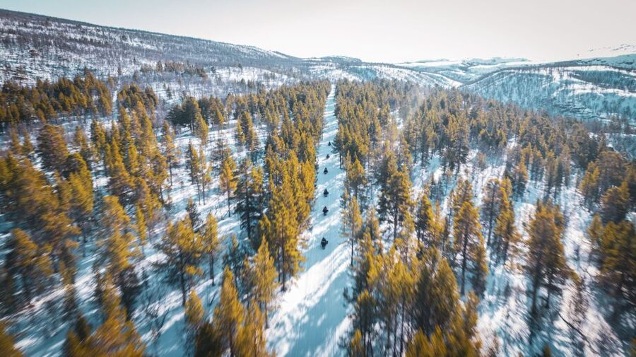 From Alta: Daytime Snowmobile Adventure - Reaching Beskades and the wide Arctic views