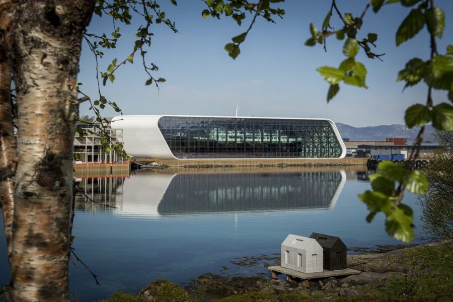 From Svolvær: Hurtigruten Cruise into Trollfjord - Walking through Stokmarknes from noon to 14:45