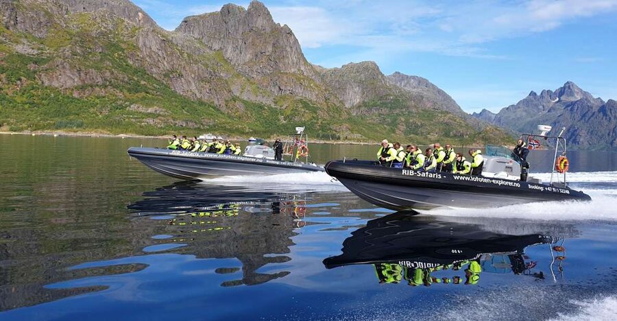 From Svolvaer: Trollfjorden Wildlife RIB Cruise - Leaving Svolvaer for the open water