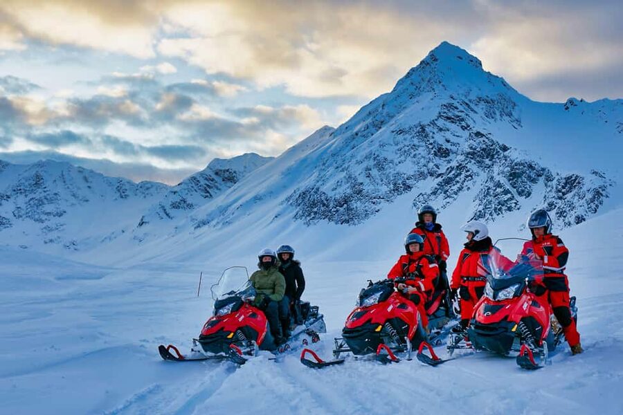 From Tromsø: Lyngen Alps Guided Snowmobile Tour - The two-hour journey to basecamp