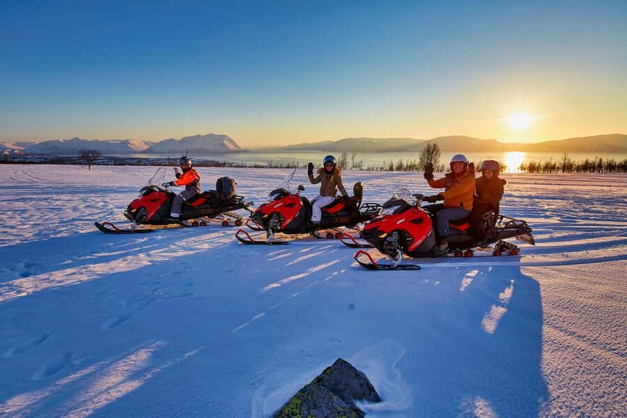 From Tromsø: Lyngen Alps Guided Snowmobile Tour - Fish soup and a warm finish