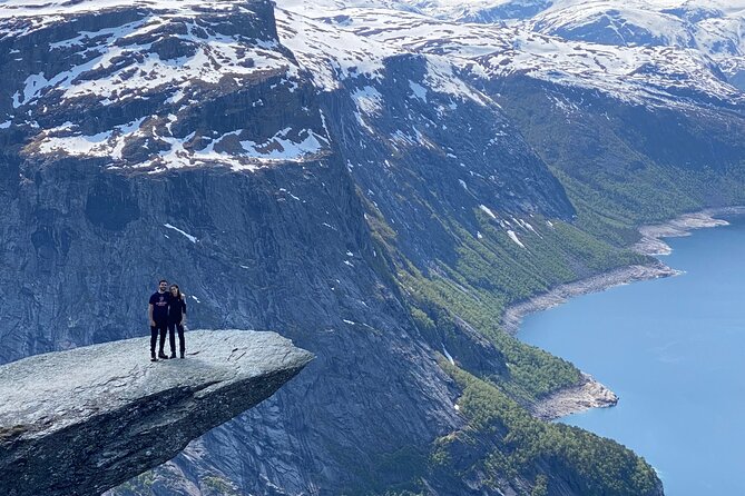 Full Day Hiking Adventure from Bergen to Trolltunga - Lunch and photographs at the rock formation