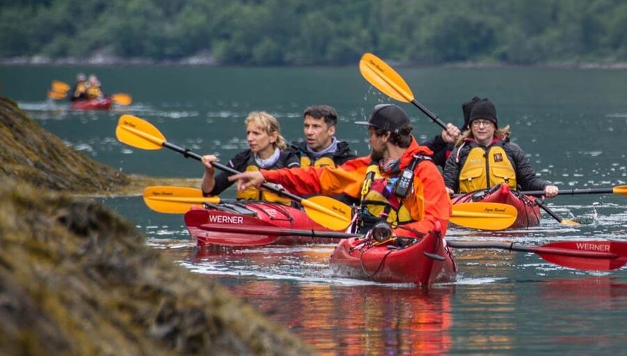 Geiranger: Kayak tour with guide - Starting at Homlong, the sunny side of the harbor