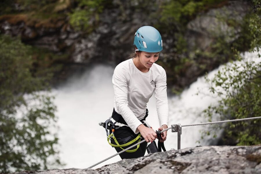 Geiranger: Zipline Park Experience - The via ferrata adds the real workout