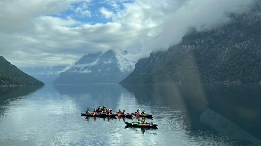 Hellesylt: Beginner-Friendly Fjord Kayaking Experience - From the Hellesylt base to the open water
