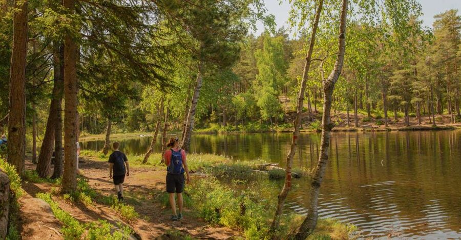 Lake walk and campfire - From Oslo Central Station to Sognsvann Lake