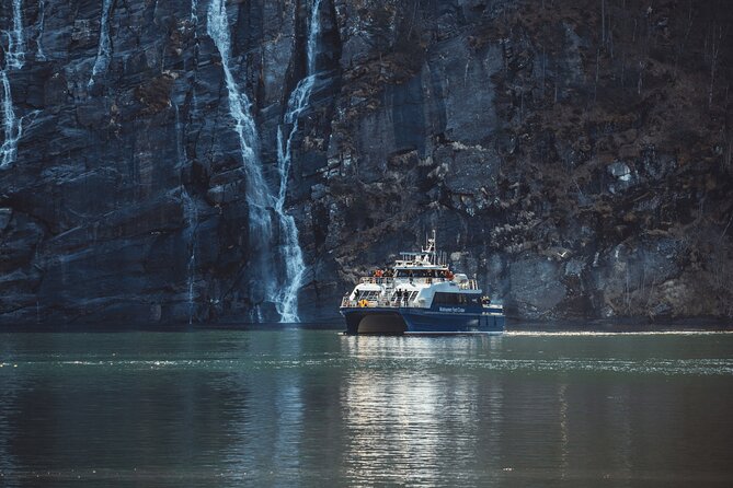Mostraumen Fjord Cruise - the local operator - Passing under the Nordhordland Bridge