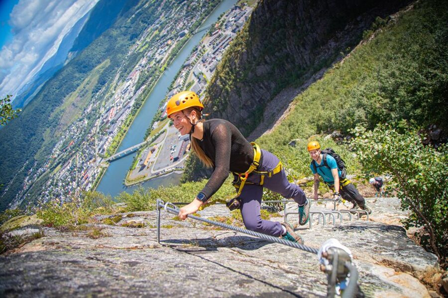 Mountain-climbing adventure in Mosjøen Via Ferrata - Climbing Øyfjellet by fixed cable