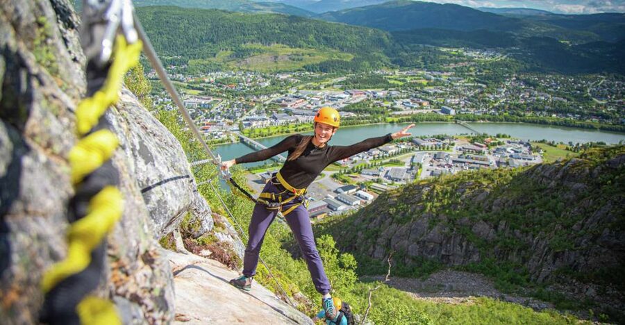 Mountain-climbing adventure in Mosjøen Via Ferrata - From mountain route to 700-meter zipline