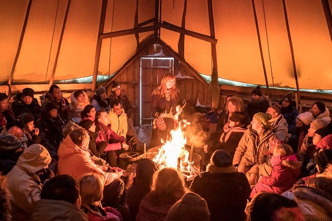 Night Reindeer Sledding with Camp Dinner and Chance of Northern Lights - The northern lights are possible, not promised