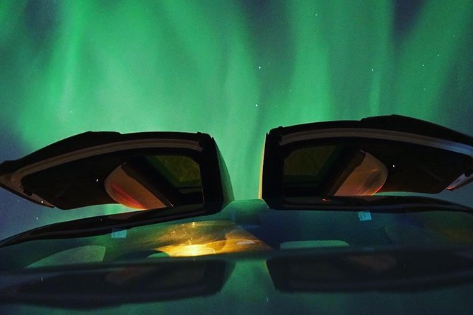 Northern lights - TeslaX Ecofriendly Car - What happens when the sky opens