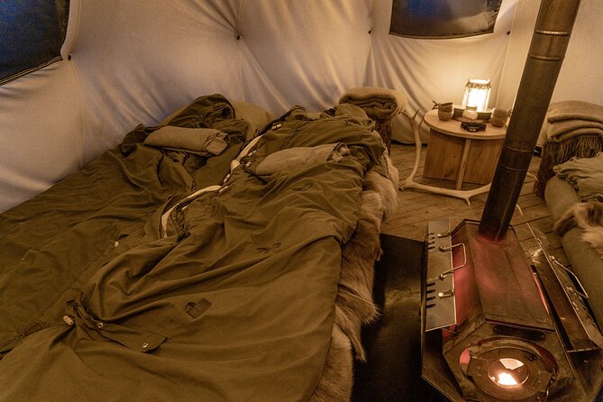 Overnight Stay with Reindeer Sledding & Feeding - Sleeping in an insulated lavvu