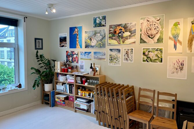 Paint Norwegian landscape with watercolor in Bergen - Arriving at JM Atelier on Lille Øvregaten