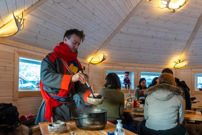 Reindeer feeding & Saami Culture with chance for Northern Lights - Warm food inside the lavvu