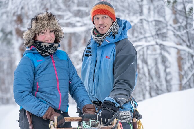 Small Group Wilderness Husky Sledding 2h from Tromsø (car needed) - Warm drinks and time by the fire