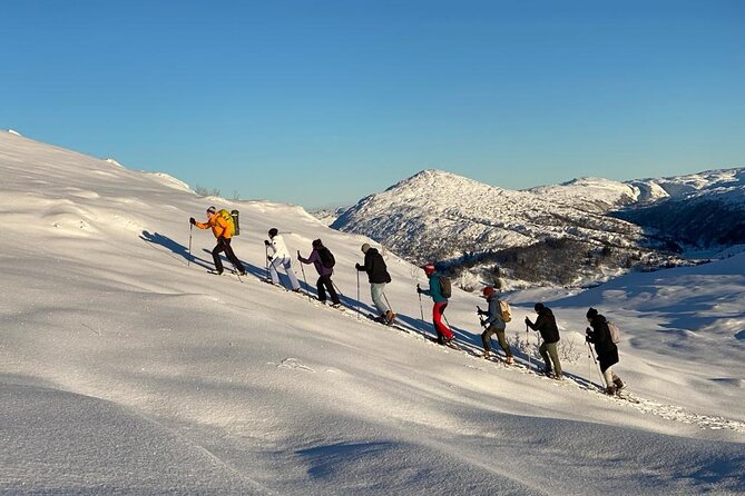 Snowshoe hiking in Bergen - Public tour - From Strandkaien to Gullbotn skiløype
