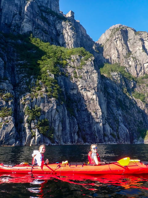 Stavanger: Lysefjord Kayak Safari (Waterfalls & Pulpit Rock) - Vagabond’s Cave and the waterfall section