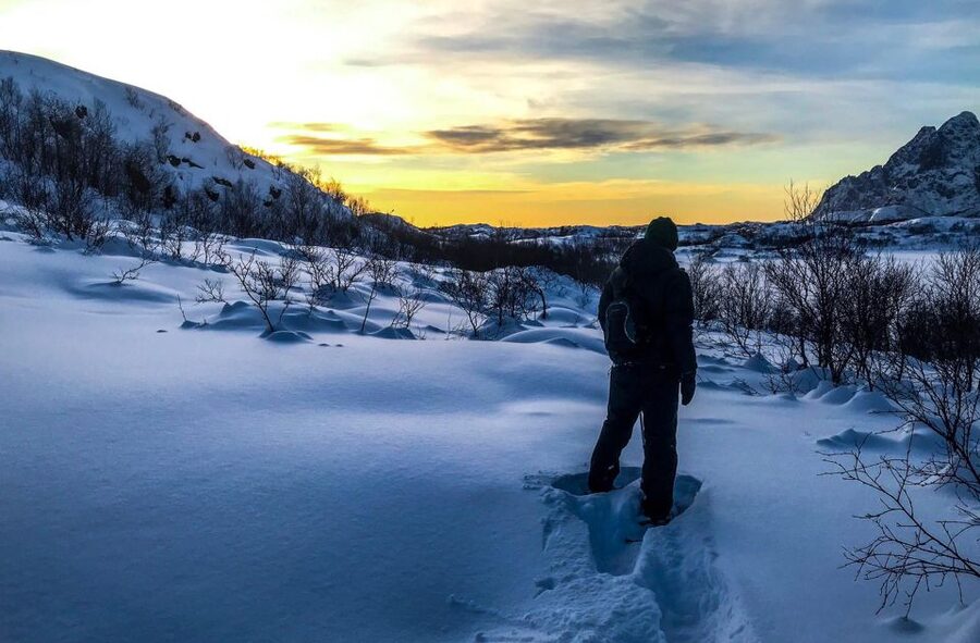 Svolvær: Snowshoe Nature Explorer - Viewpoints, photos, and winter light