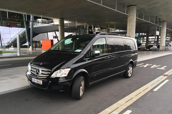 TRANSFER, STANDARD, 1-7 PAX: Bergen airport transfer - From Flesland to central Bergen in 30 to 50 minutes