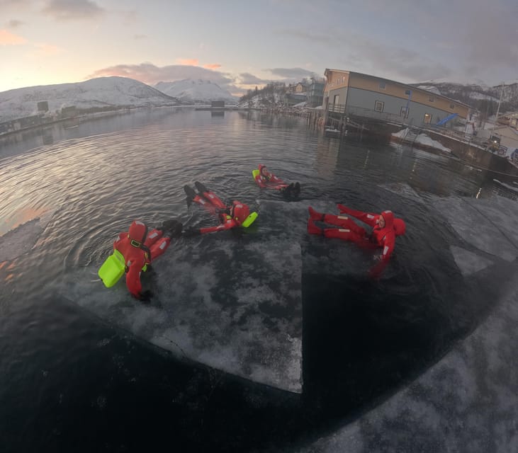 Tromsø: Arctic Fjord Floating in Survival Suit - From Magic Ice Bar Tromsø to Kaldfjord