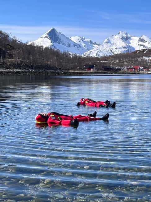 Tromsø: Fjord and Floating Safari, Arctic Floating - Getting suited up for the Arctic Ocean