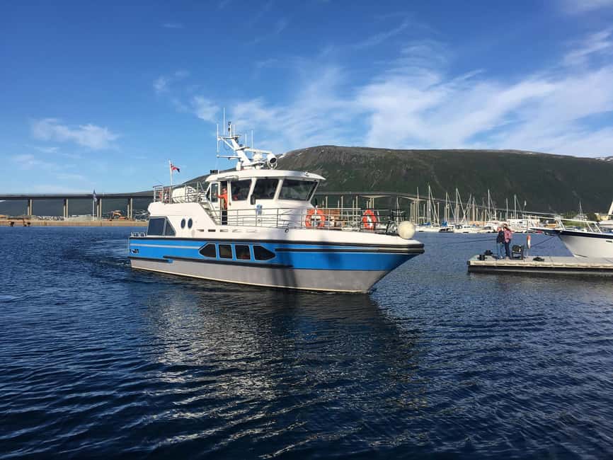 Tromsø: Midnight Sightseeing Cruise All-inclusive - Hella, Kvaløya: the main stop for photos and fishing