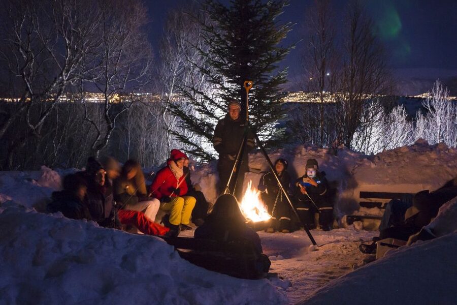 Tromsø: Northern Lights Husky Visit with Traditional Dinner - The 30-minute ride from central Tromsø