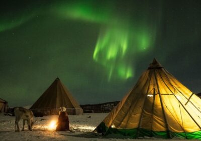 Reindeer Camp Dinner with Chance of Northern Lights